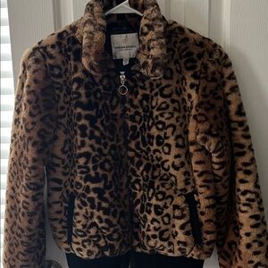 Urban Republic Animal Print Faux Fur Jacket